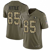 Nike 49ers 85 George Kittle Olive Camo Salute To Service Limited Jersey Dzhi,baseball caps,new era cap wholesale,wholesale hats